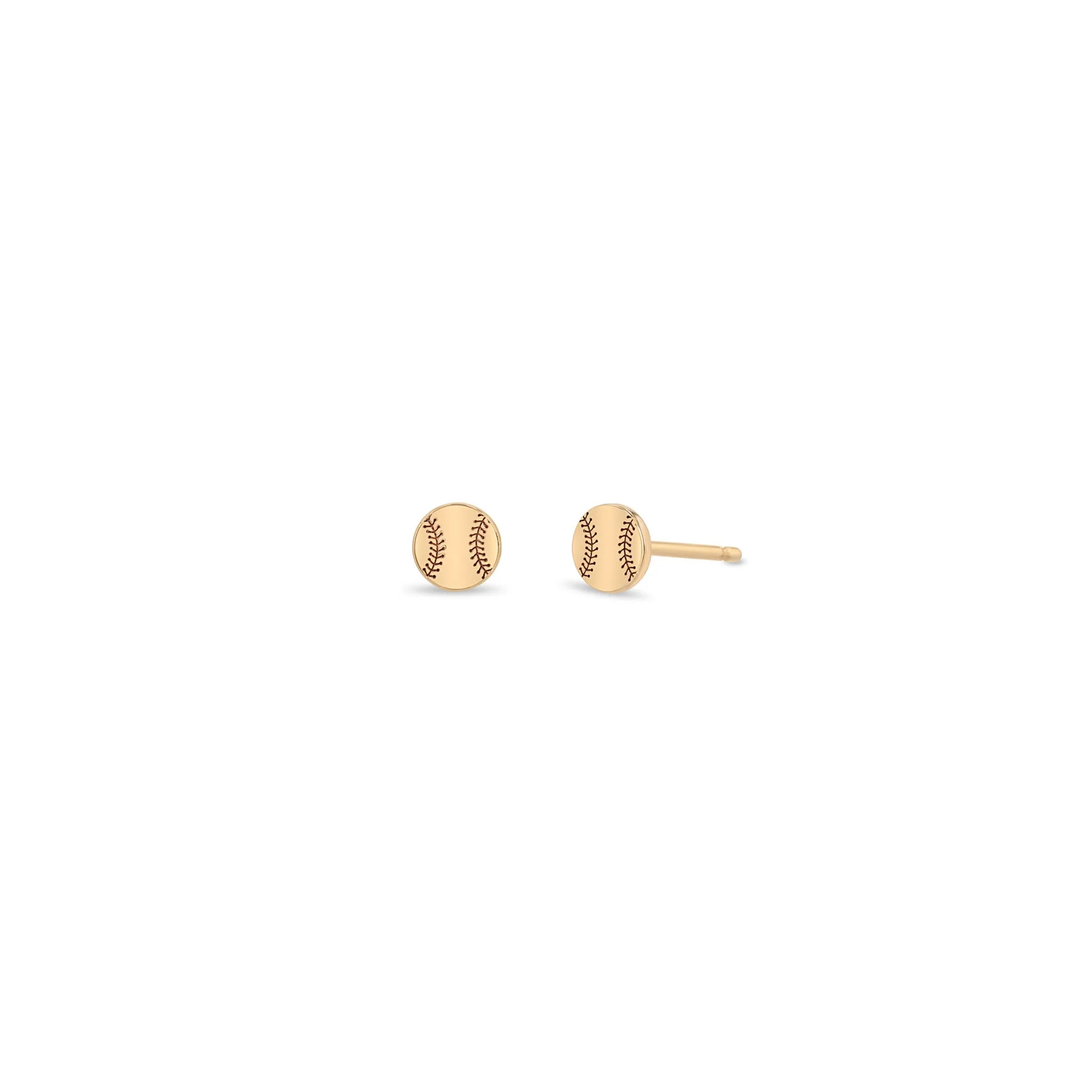 14k Itty Bitty Baseball Stud