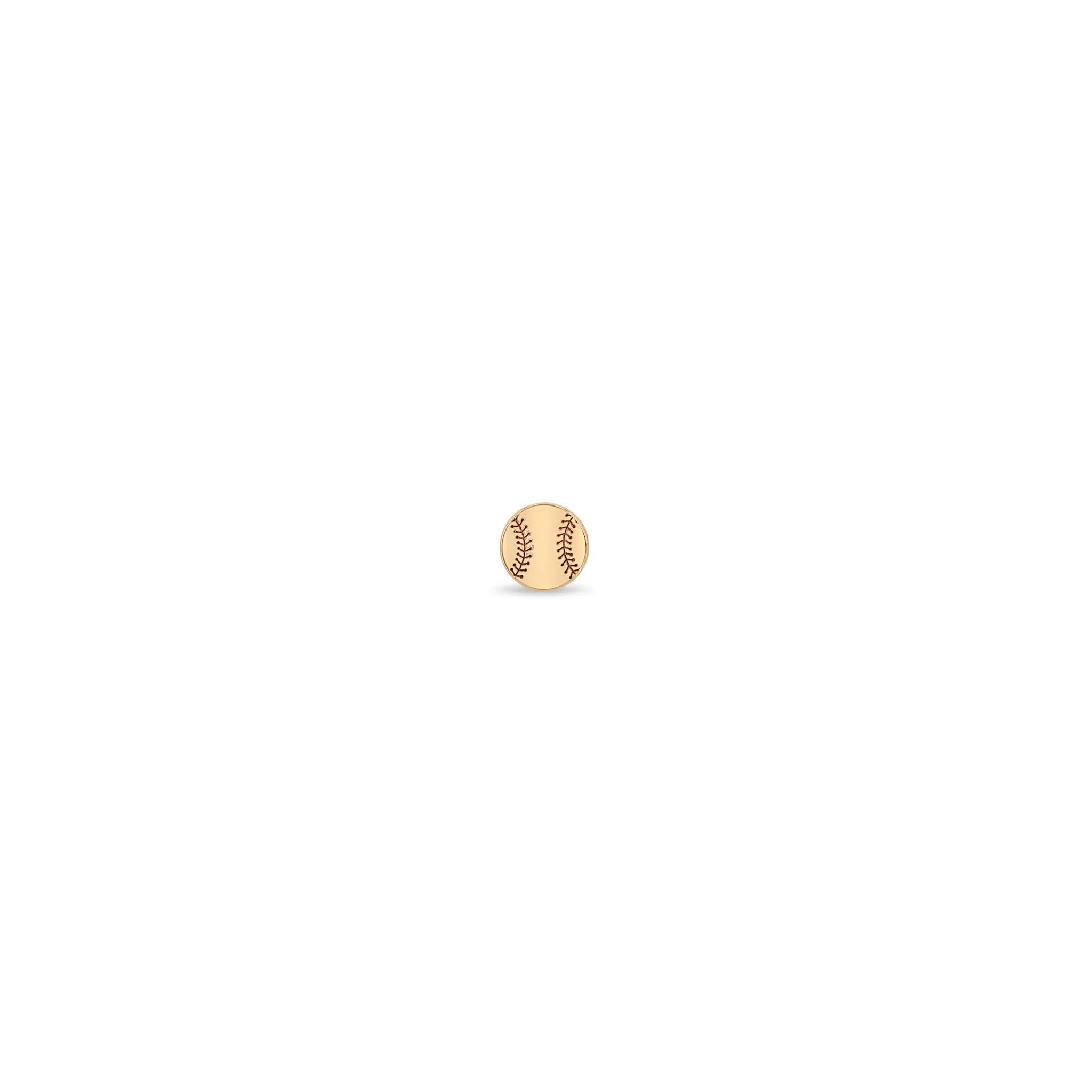 14k Itty Bitty Baseball Stud