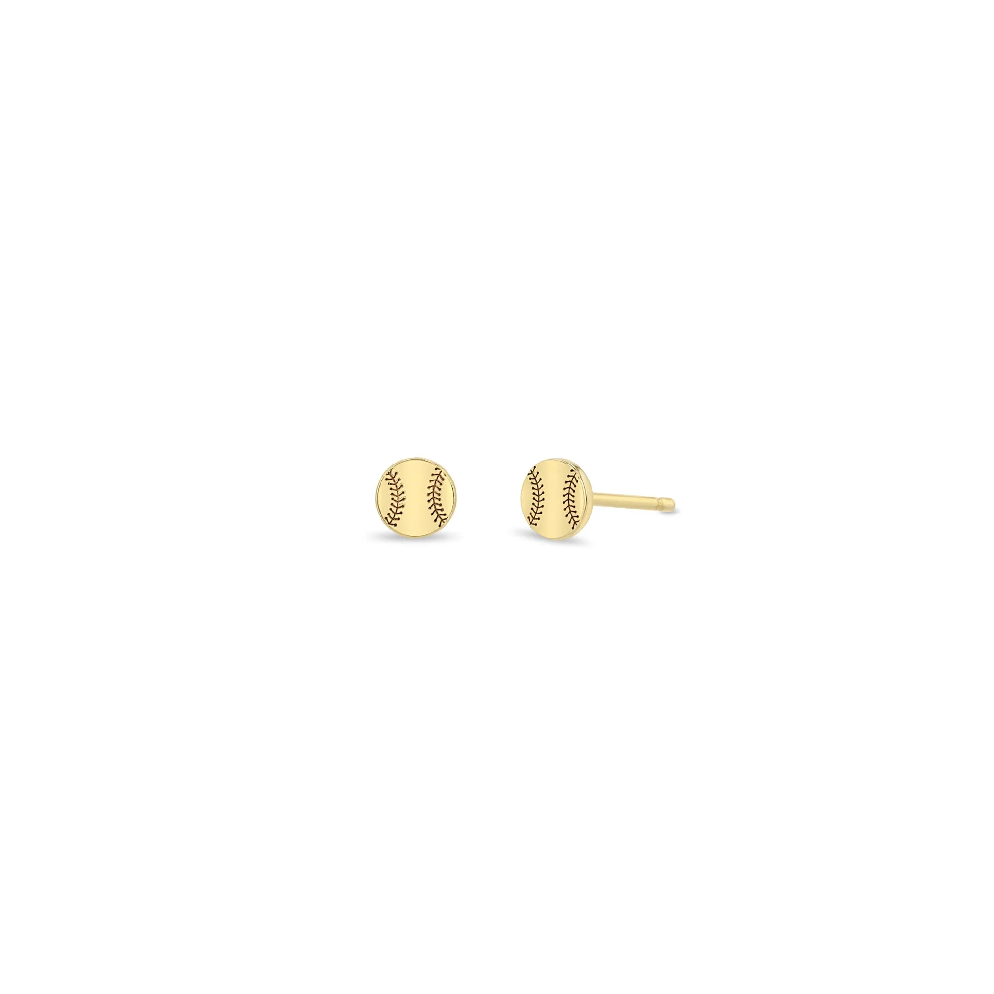 14k Itty Bitty Baseball Stud