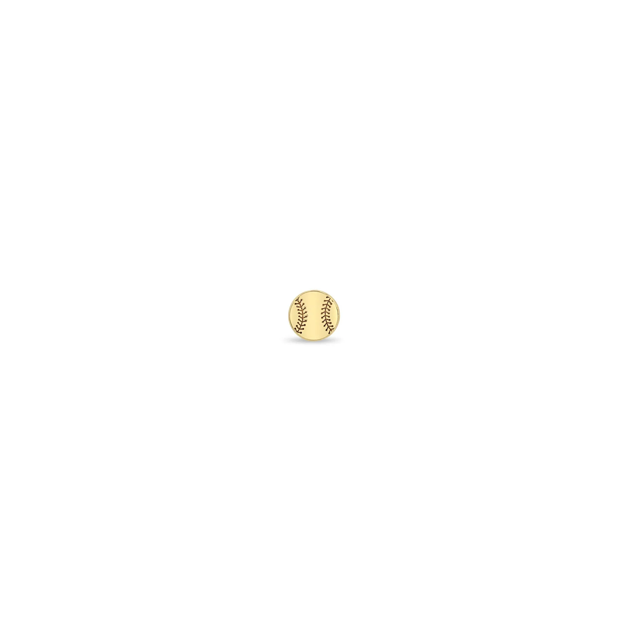 14k Itty Bitty Baseball Stud