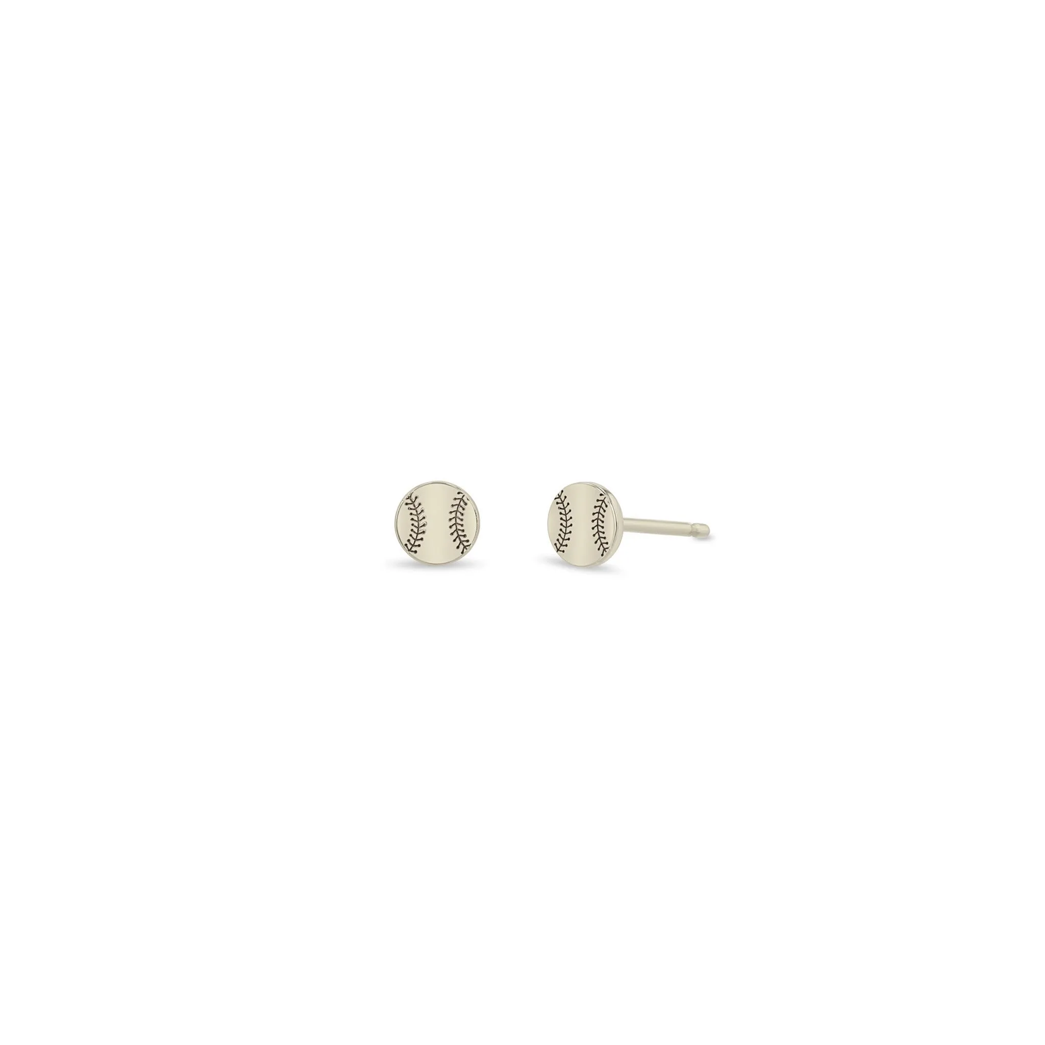14k Itty Bitty Baseball Stud
