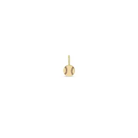 14k Single Midi Bitty Baseball Charm
