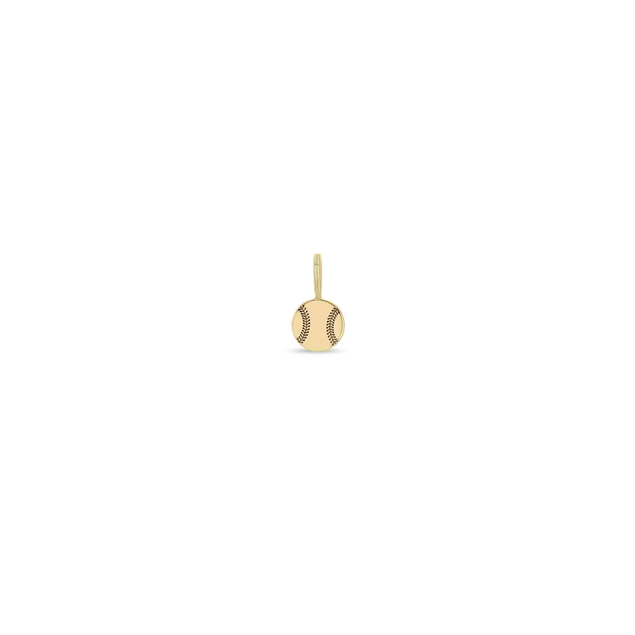 14k Single Midi Bitty Baseball Charm