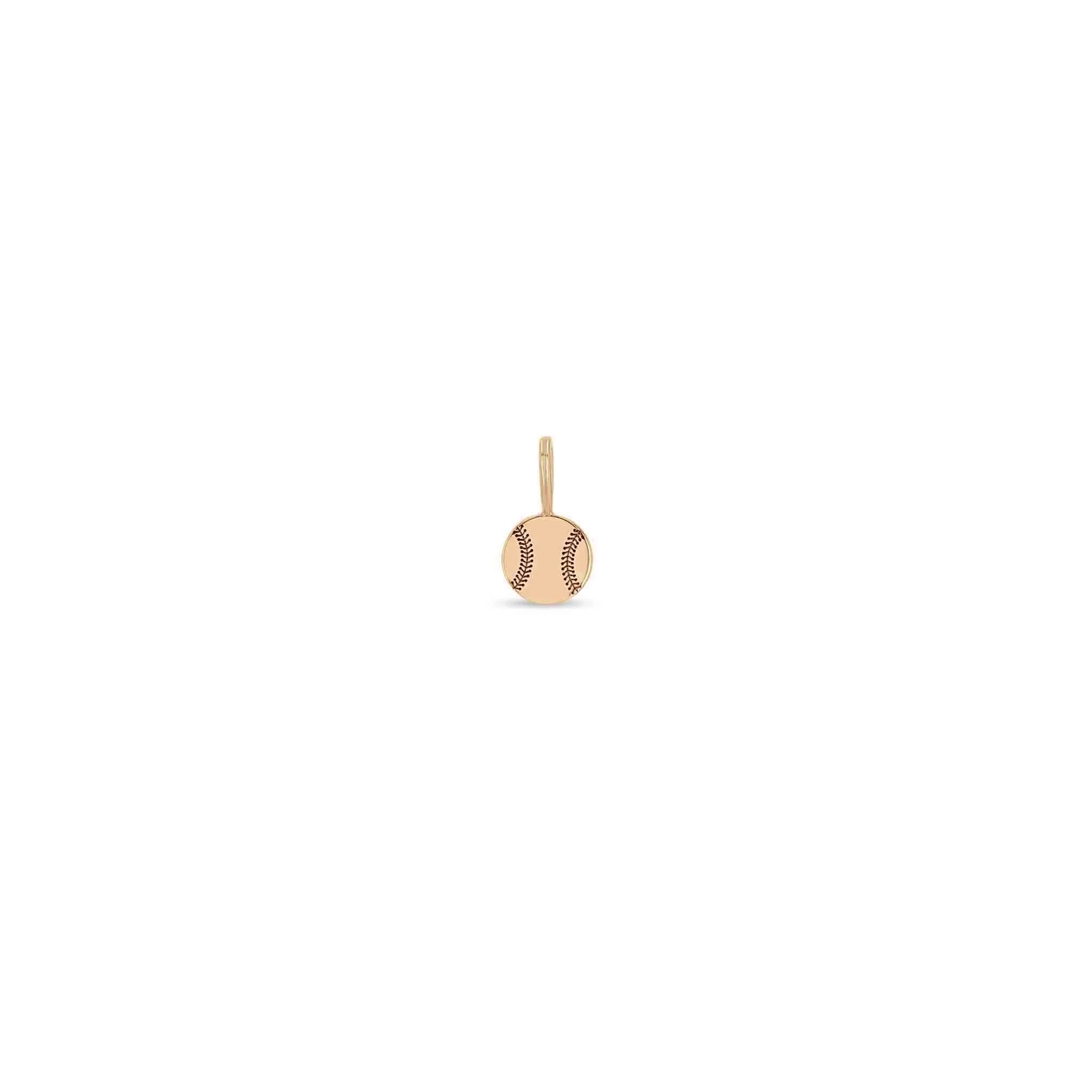 14k Single Midi Bitty Baseball Charm