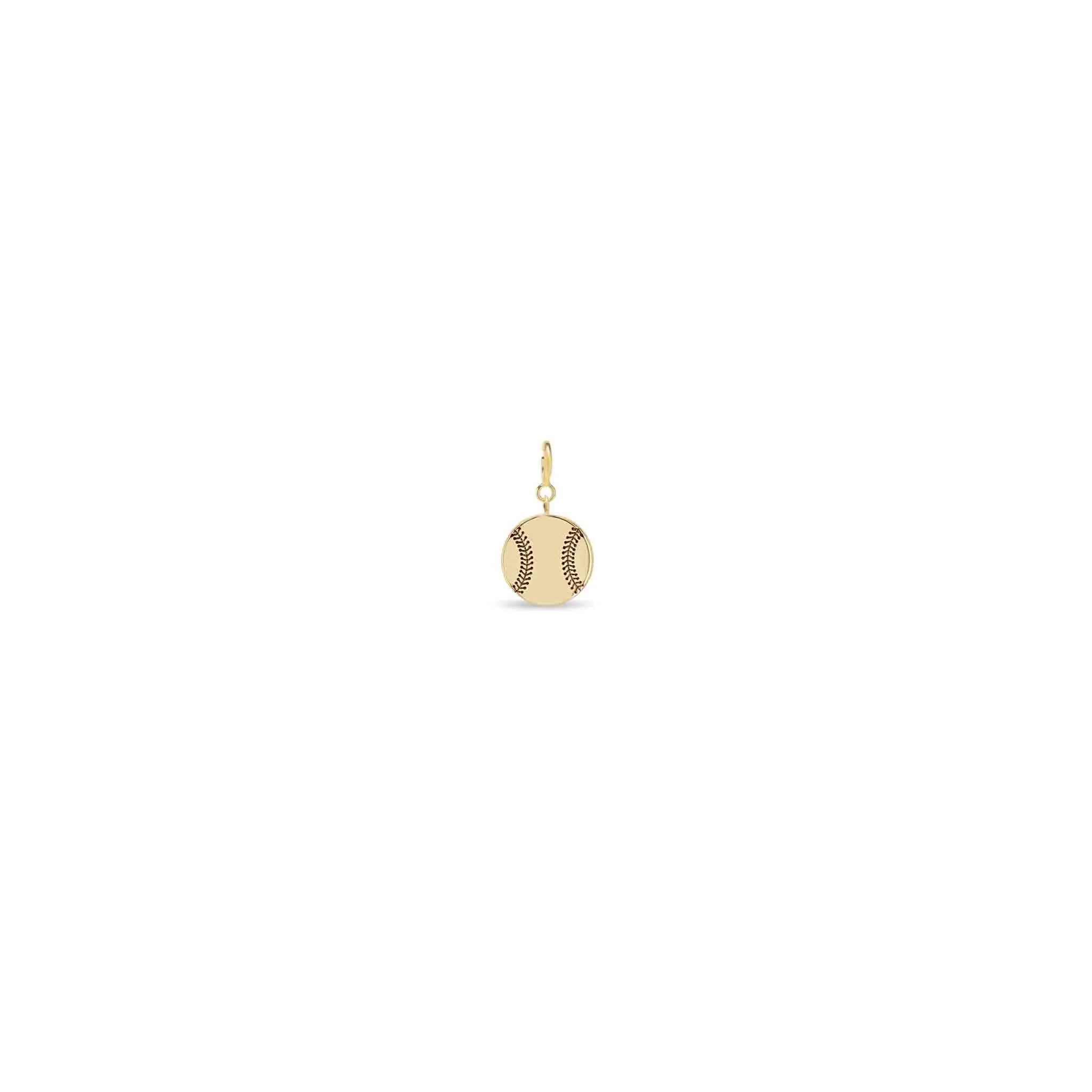 14k Single Midi Bitty Baseball Charm