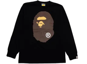A Bathing Ape Big Ape Head L/S Tee in Black xld