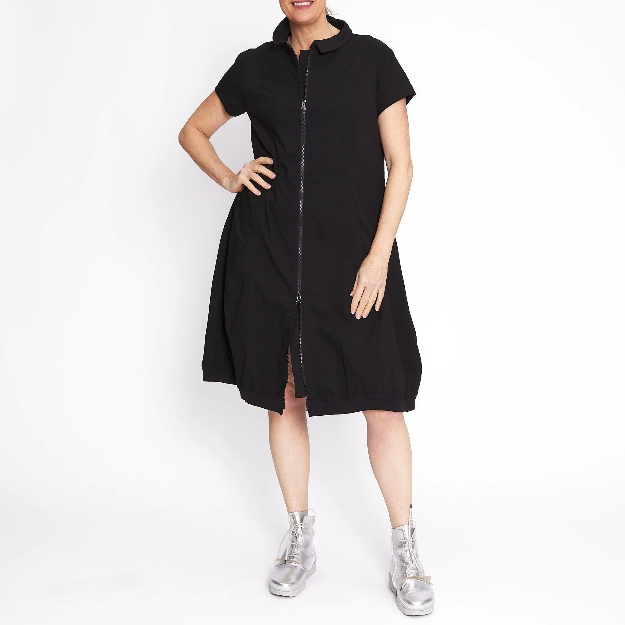 A Zip Dress - Black