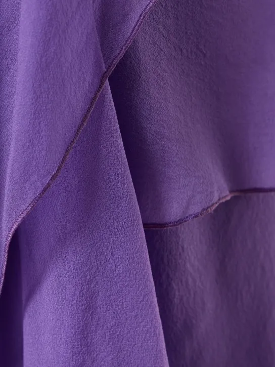 Alberta Ferretti   Draped silk chiffon mini halter dress 