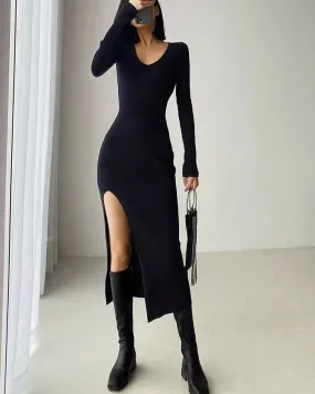 Alvise Knit Midi Slit Dress