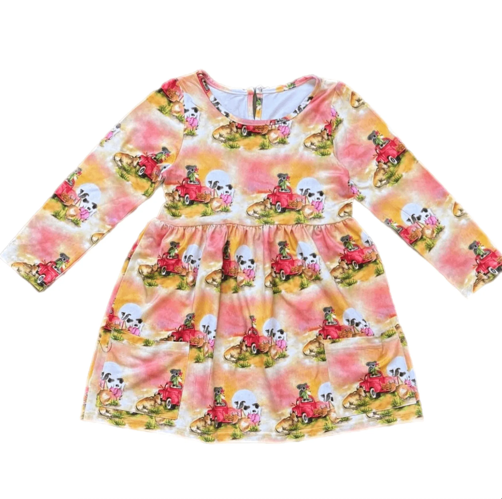Aussie Farmer Long Sleeve Pocket Dress