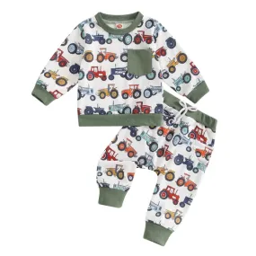 Baby Toddler Boys Tractor Farm Western Loungewear