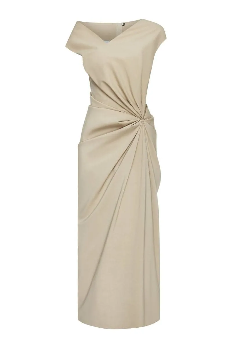 BEIGE TONYY STORM MAXI DRESS