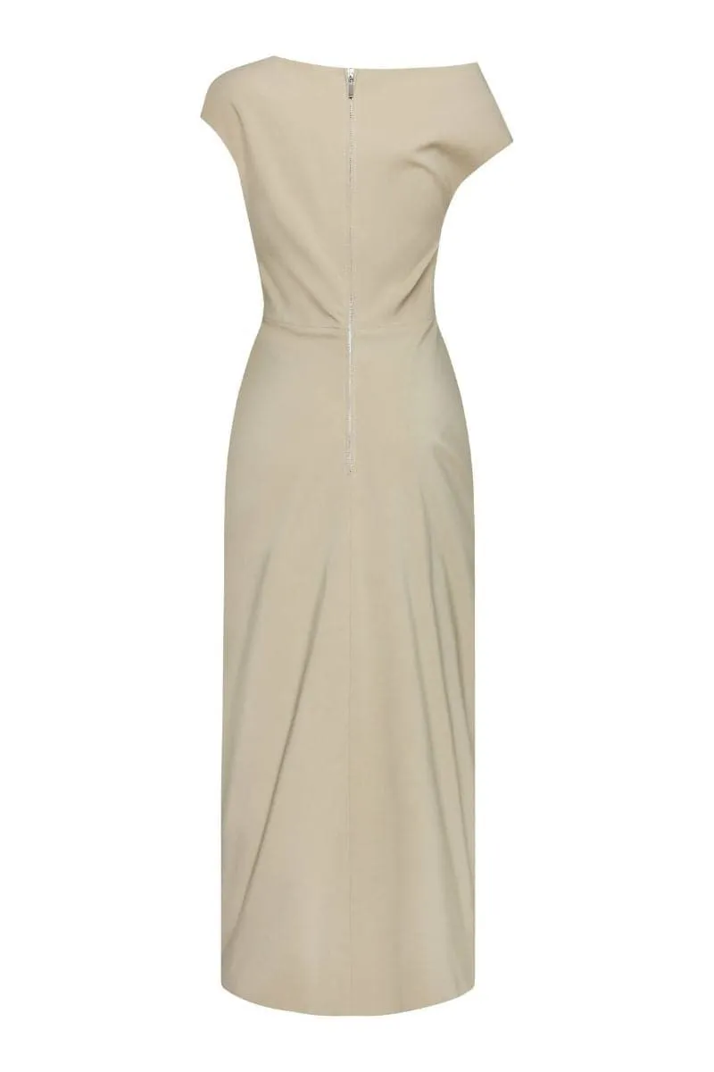 BEIGE TONYY STORM MAXI DRESS