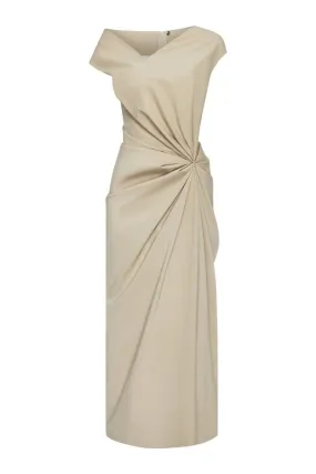 BEIGE TONYY STORM MAXI DRESS