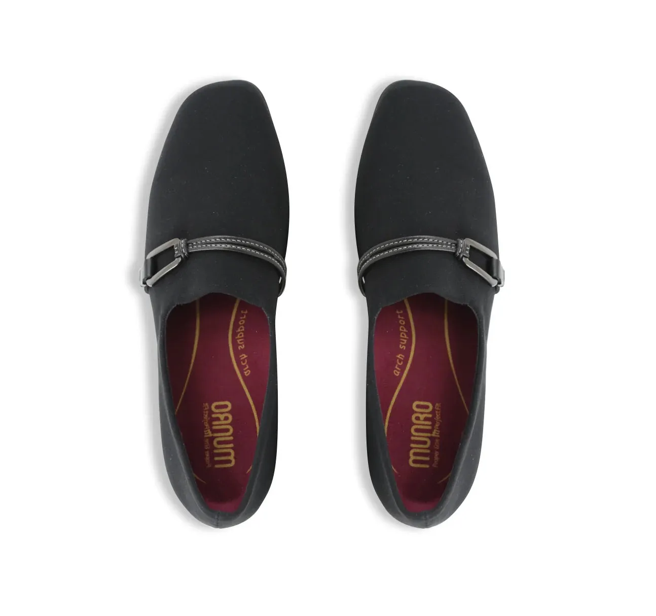 Cindi II Black Stretch Fabric Slip-on Shoes