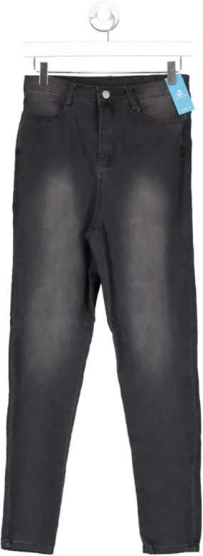 Cupshe Black After Hours Denim High-rise Skinny Jeans UK S