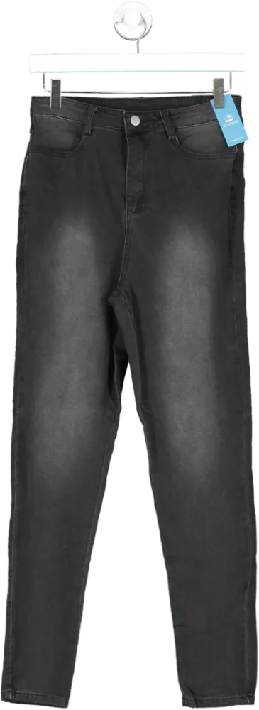 Cupshe Black After Hours Denim High-rise Skinny Jeans UK S