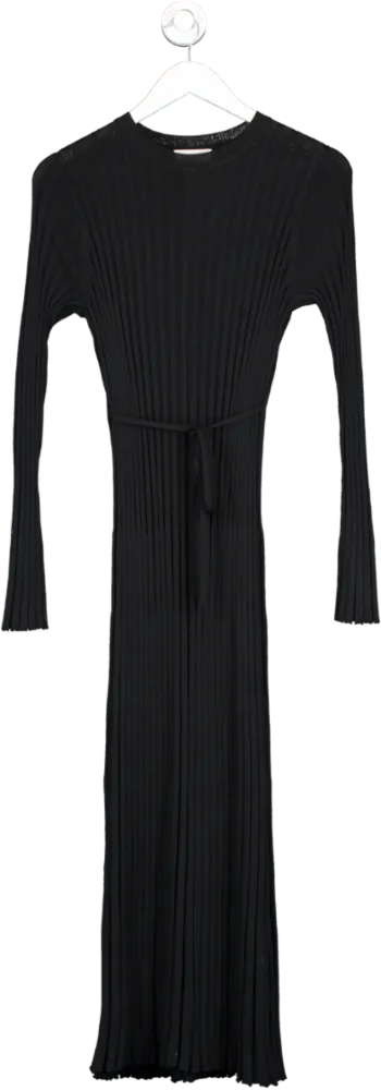 DISSH Black Ada Long Sleeve Midi Dress UK XS