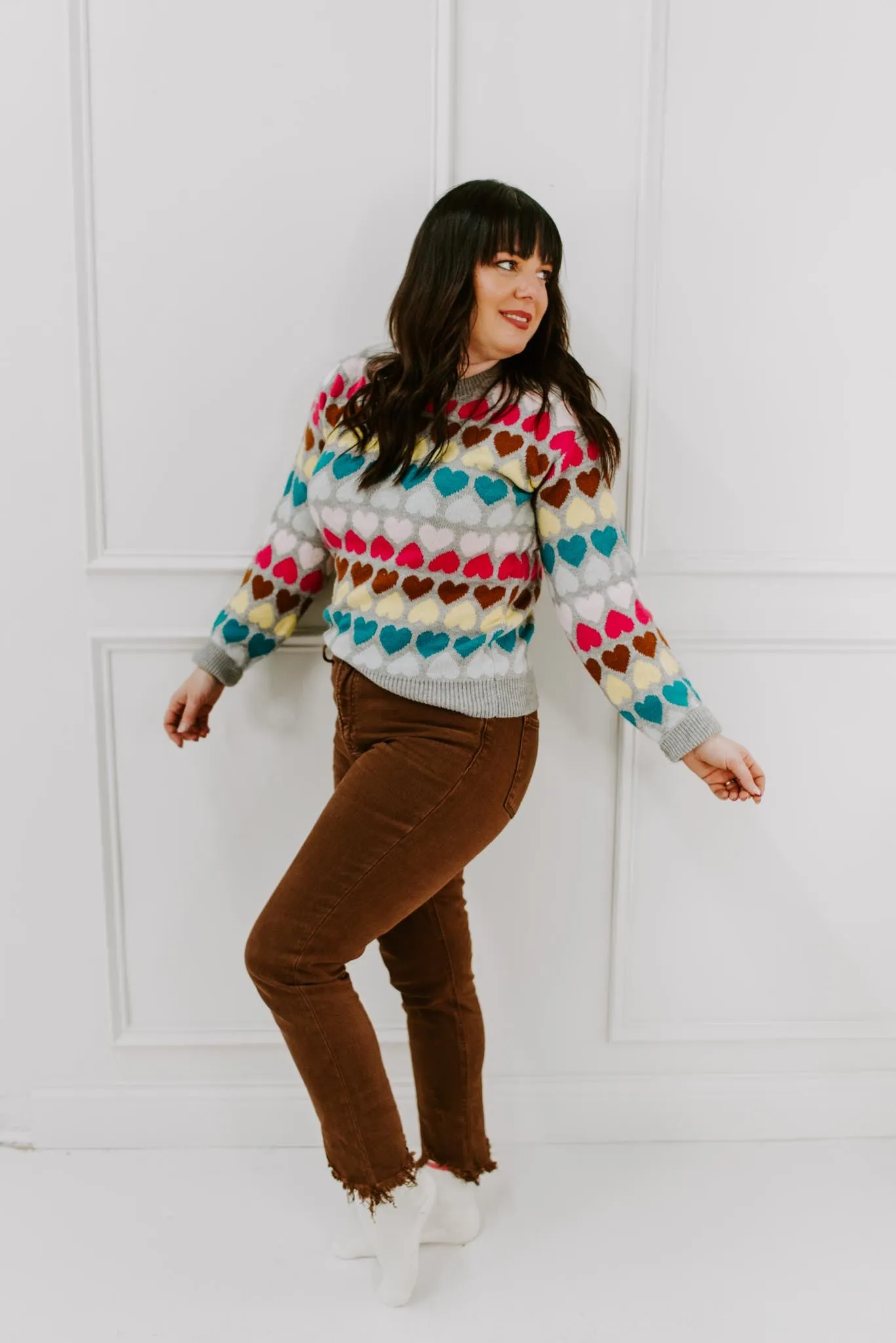 Heart On Your Sleeve Knit Sweater