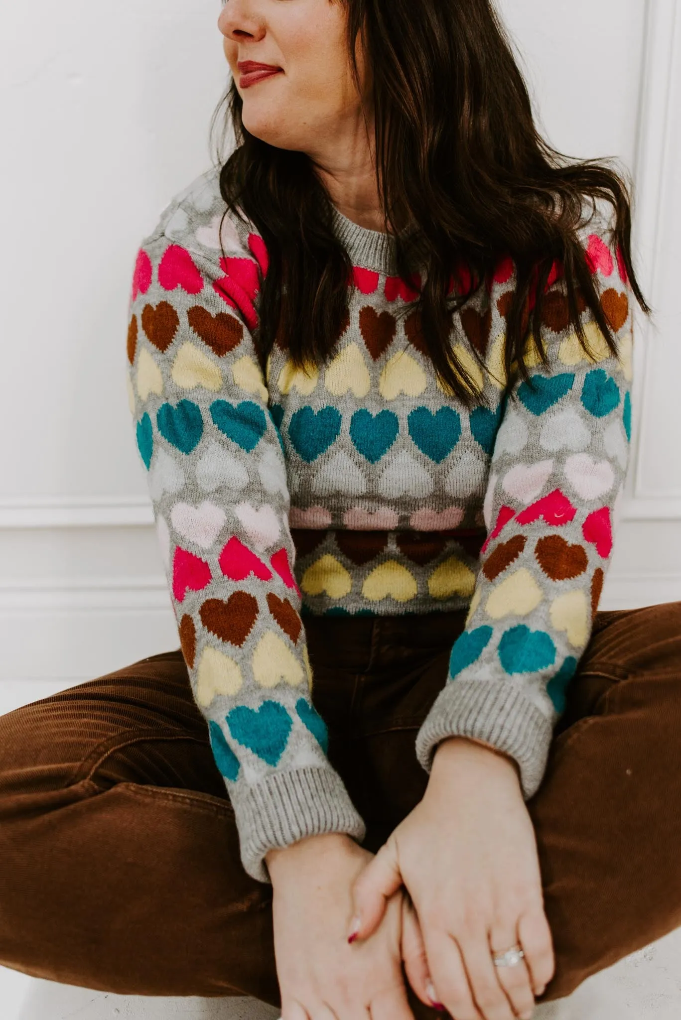 Heart On Your Sleeve Knit Sweater