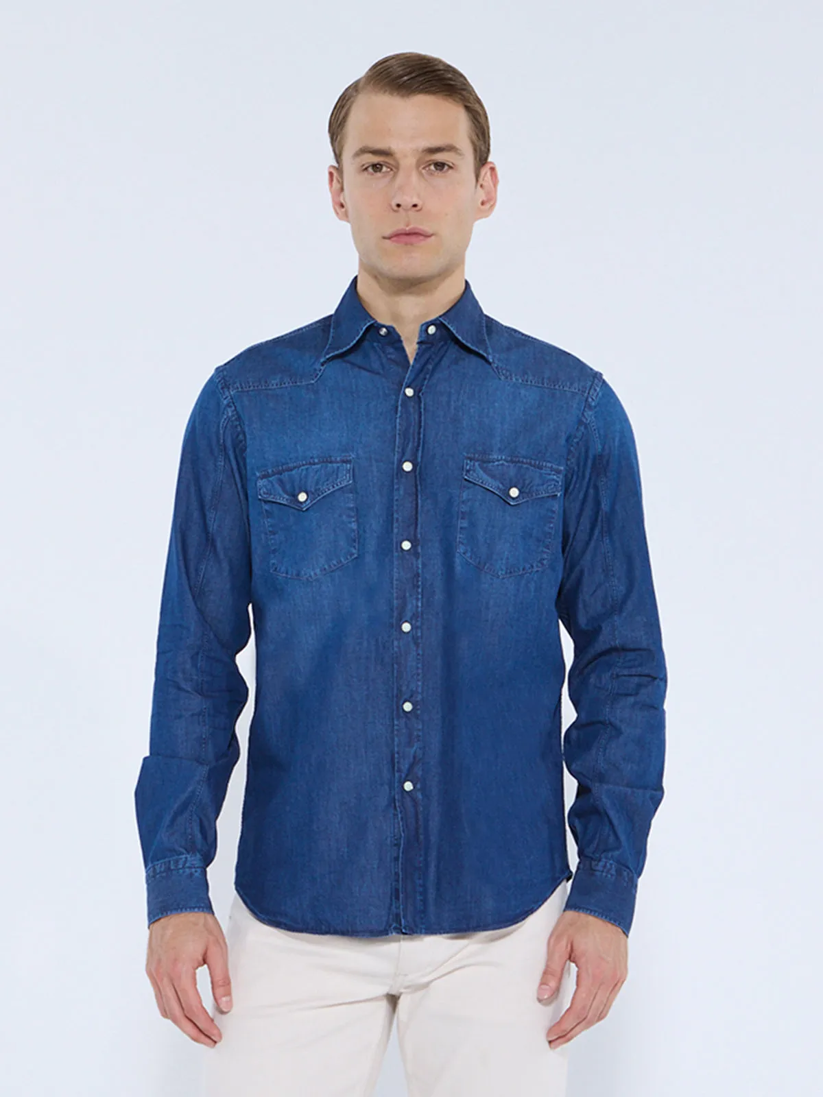 Indigo Denim Western Shirt
