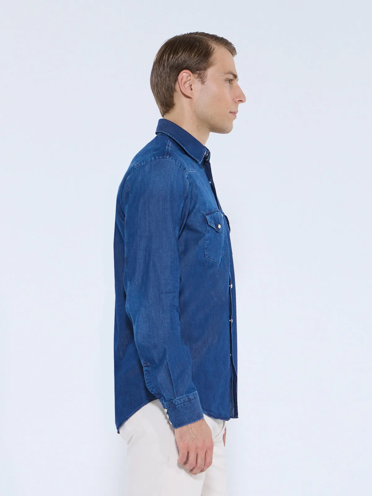 Indigo Denim Western Shirt