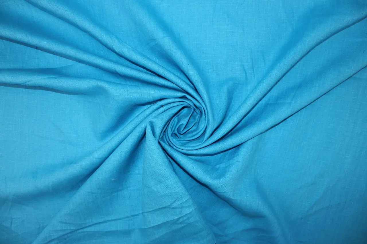 Italian Mid-weight Linen - Bright Blue