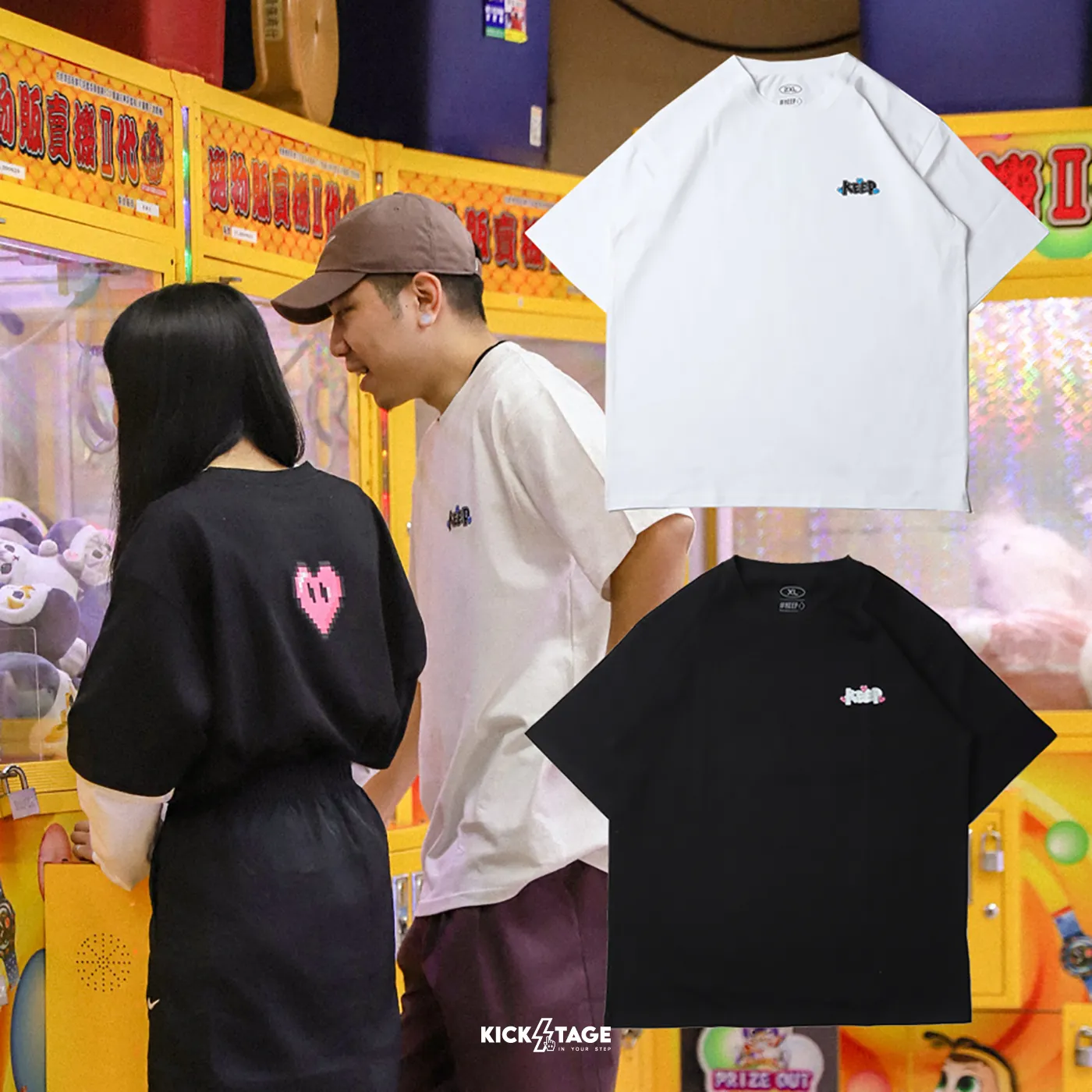#KEEP PIXEL HEART TEE 【KS205】