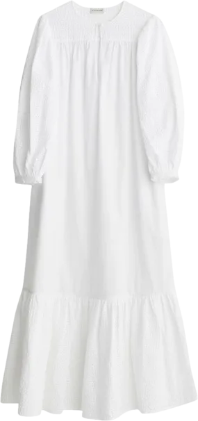malene birger Darcya Organic Cotton Dress Pure White UK XL