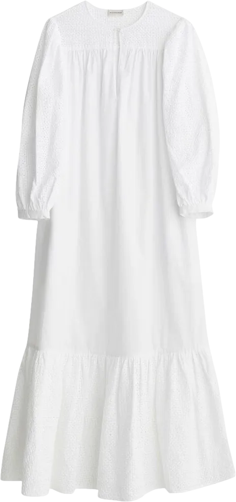 malene birger Darcya Organic Cotton Dress Pure White UK XL