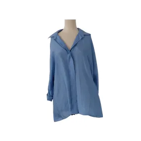 Massimo Dutti Blue Silk Shirt | Gently used |