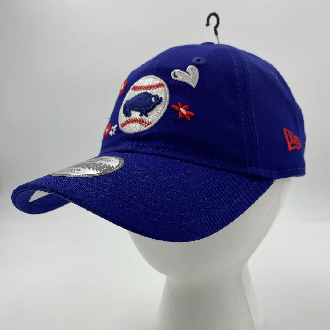 New Era Buffalo Bisons Flower Royal Youth Adjustable Hat