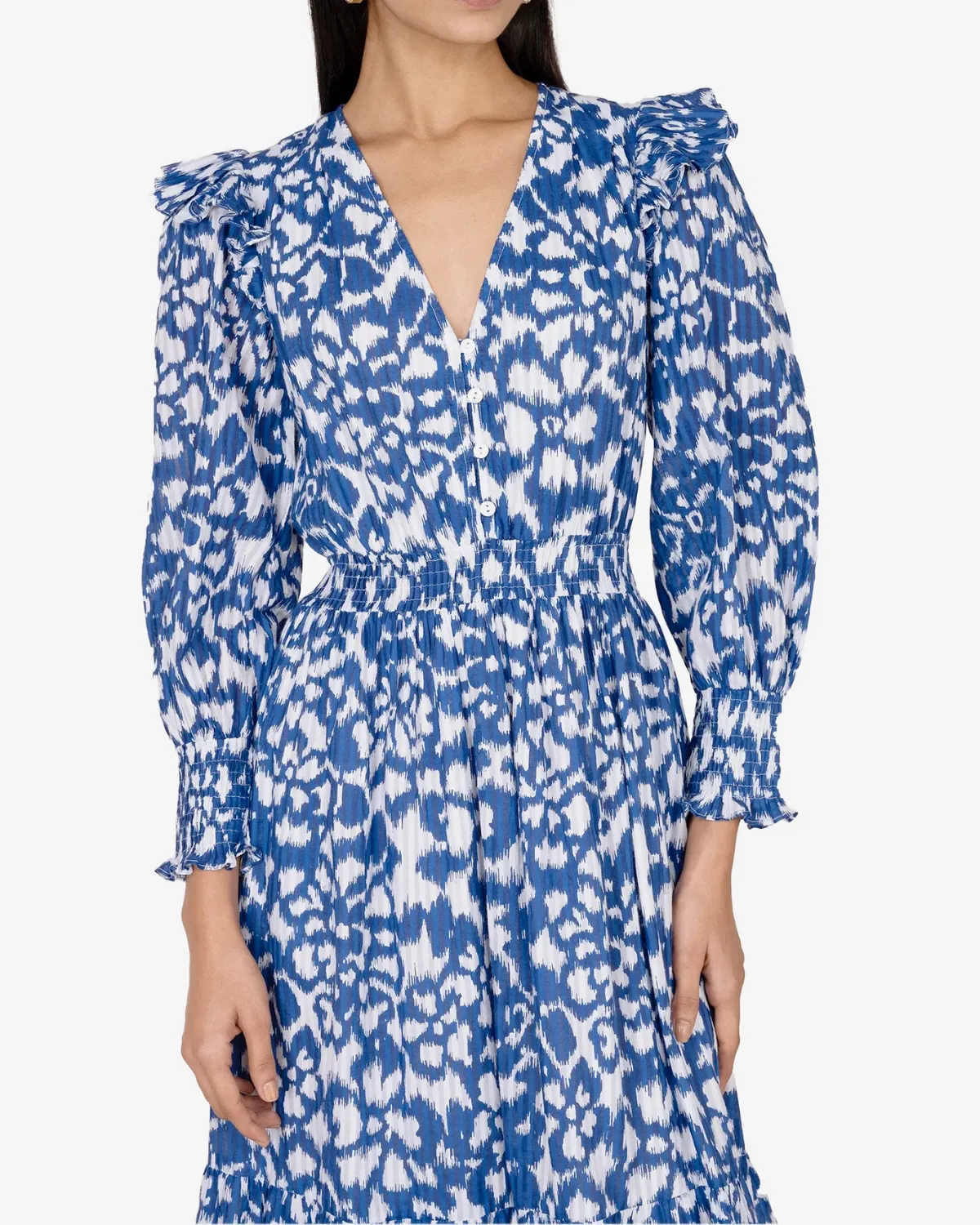 Pearl Maxi Shirt Dress (Bluing)
