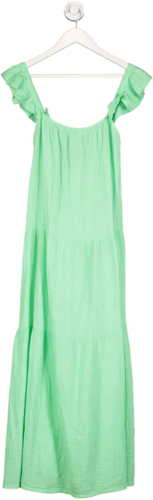 Green Tiered Midi Dress - Rianca Neri, One Size - Elegant and Versatile