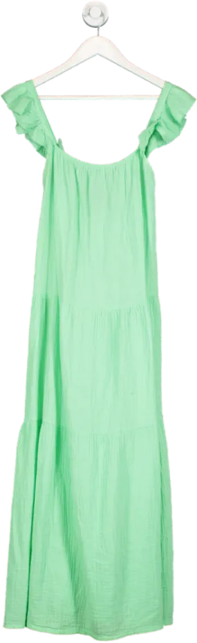 Green Tiered Midi Dress - Rianca Neri, One Size - Elegant and Versatile