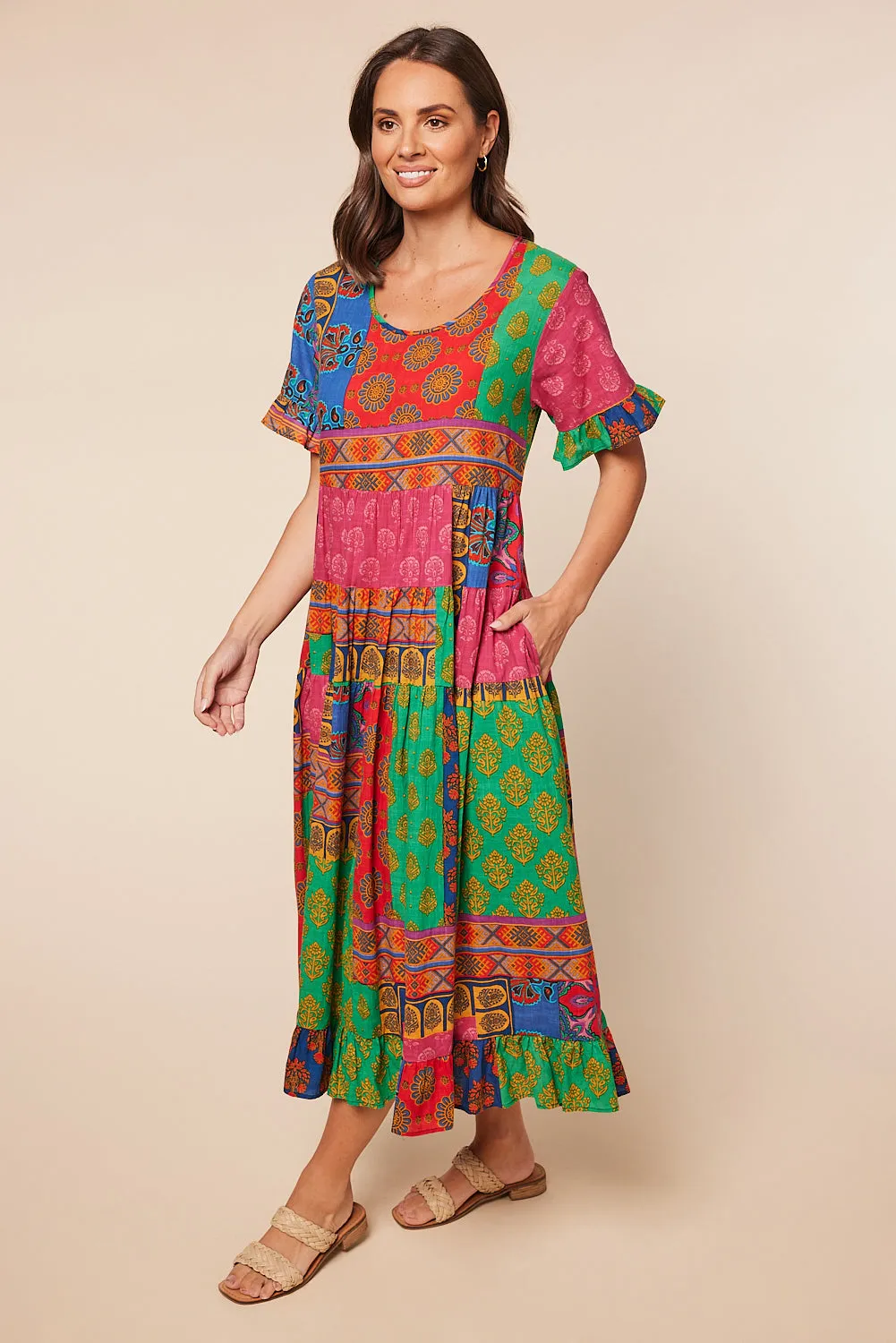Sabre Maxi Dress in Elodie