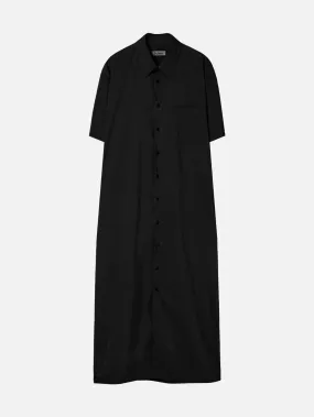 SHORT-SLEEVE PETER SHIRT DRESS (BLACK)