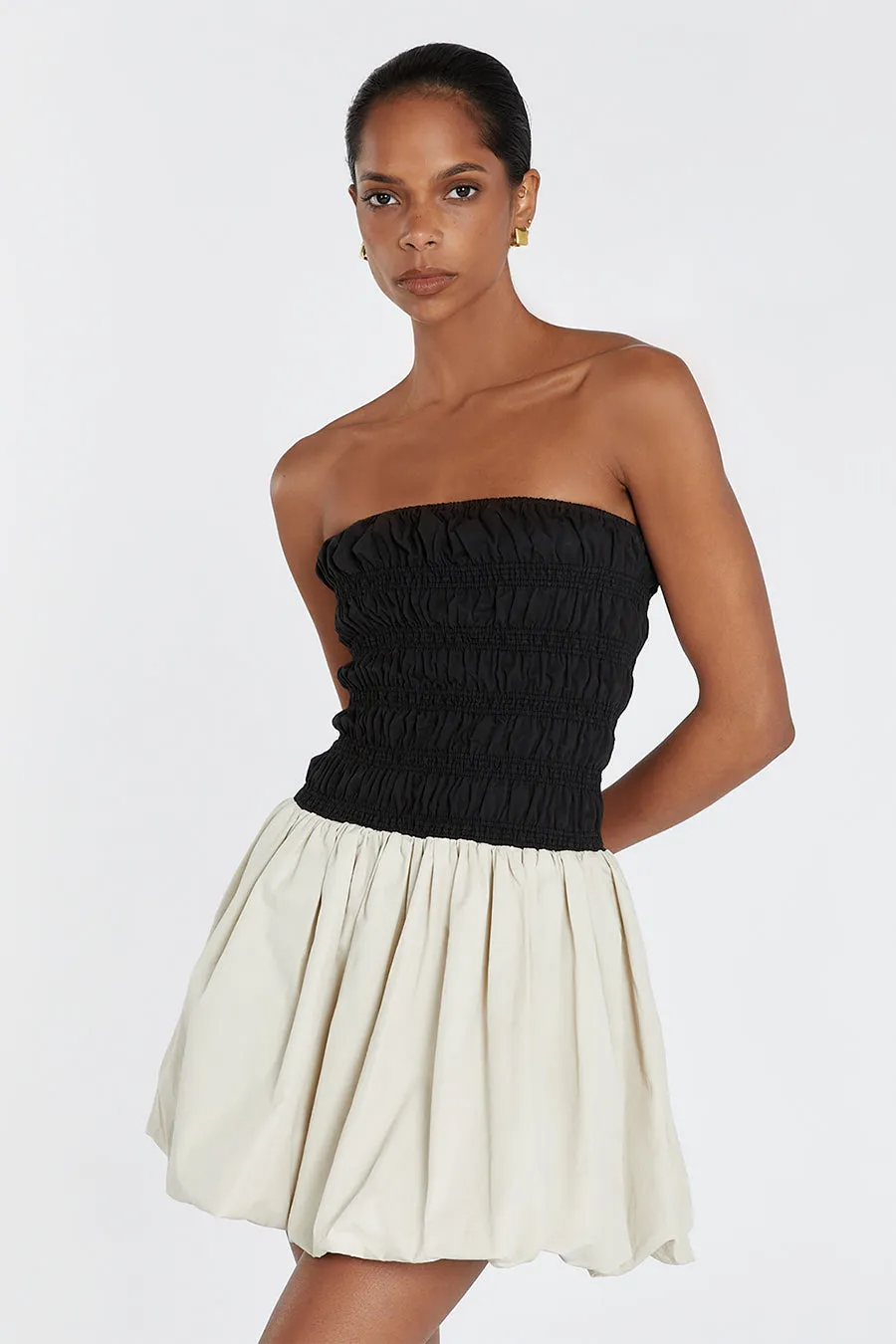 STEVIE BLACK AND STONE MINI DRESS