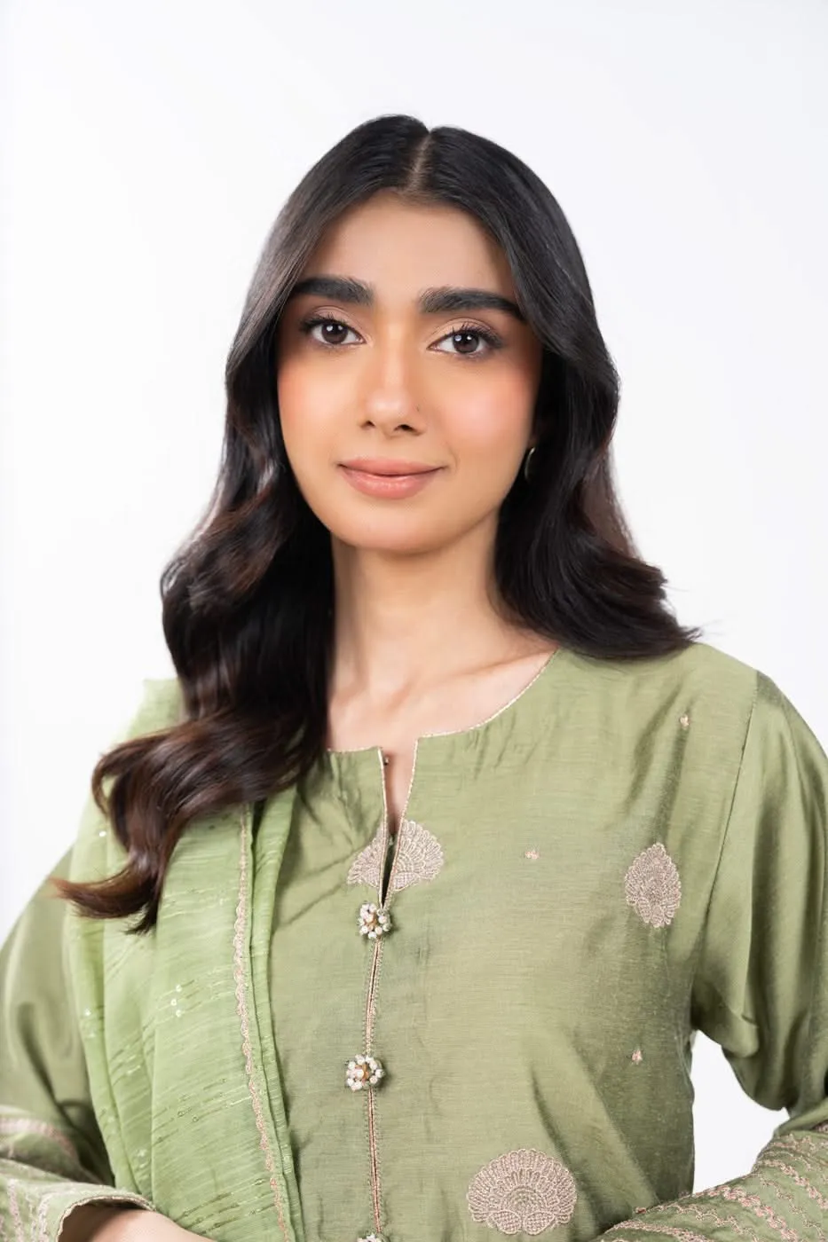Stitched - 3 Pc Cotton Silk Outfit