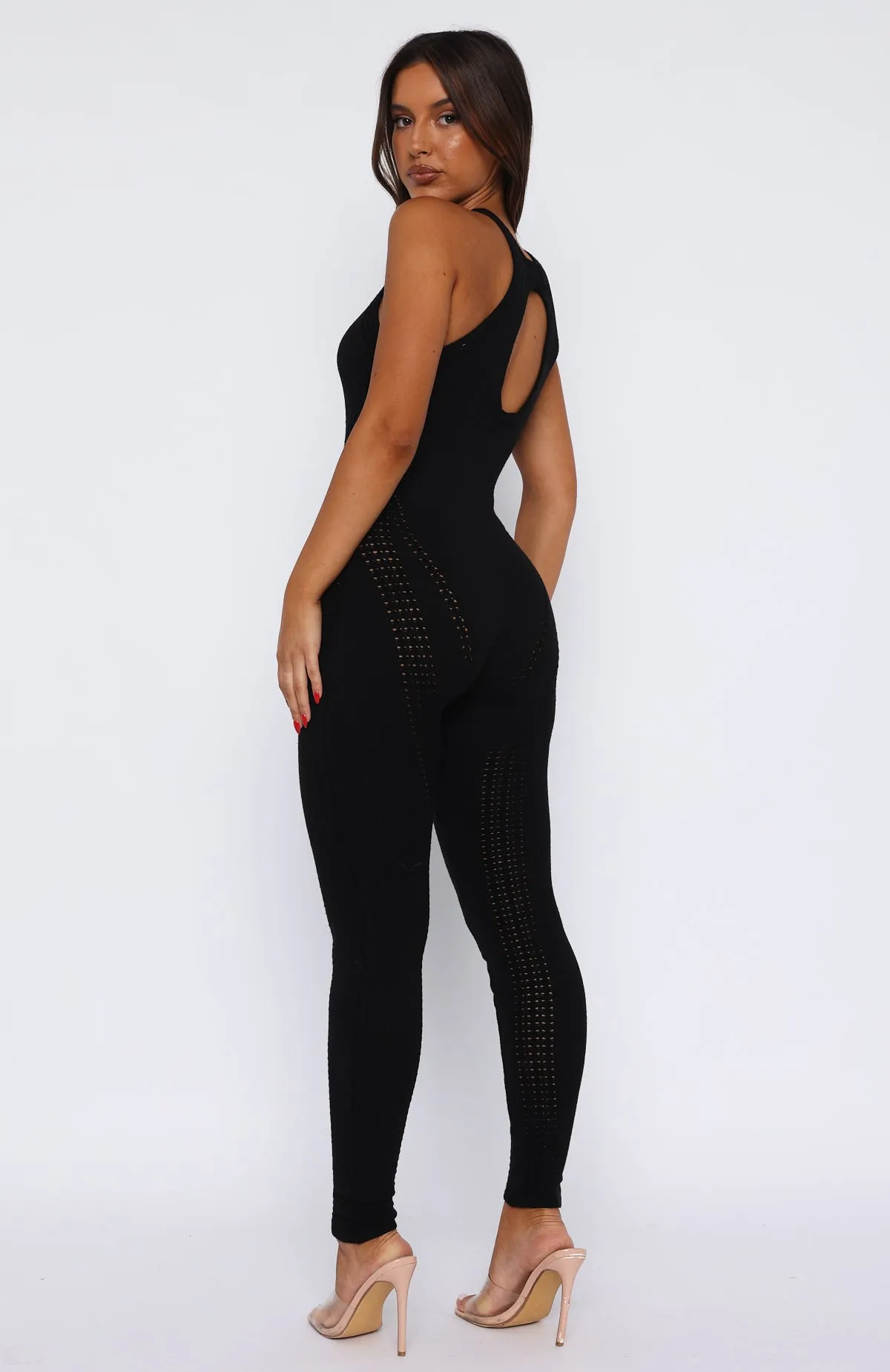 Tell You A Secret Knit Jumpsuit Black