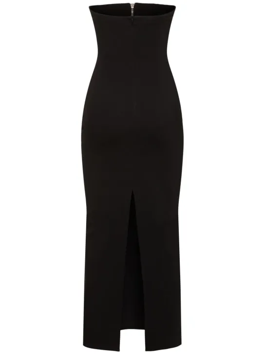 The Attico   Strapless zip-up midi dress 