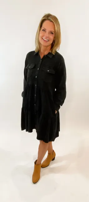 Washed Black Shirt Dress