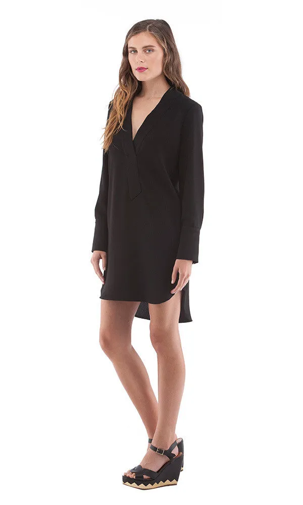 Wide Placket Shirt Dress