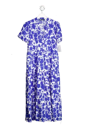 ZARA Blue Poplin Dress UK S