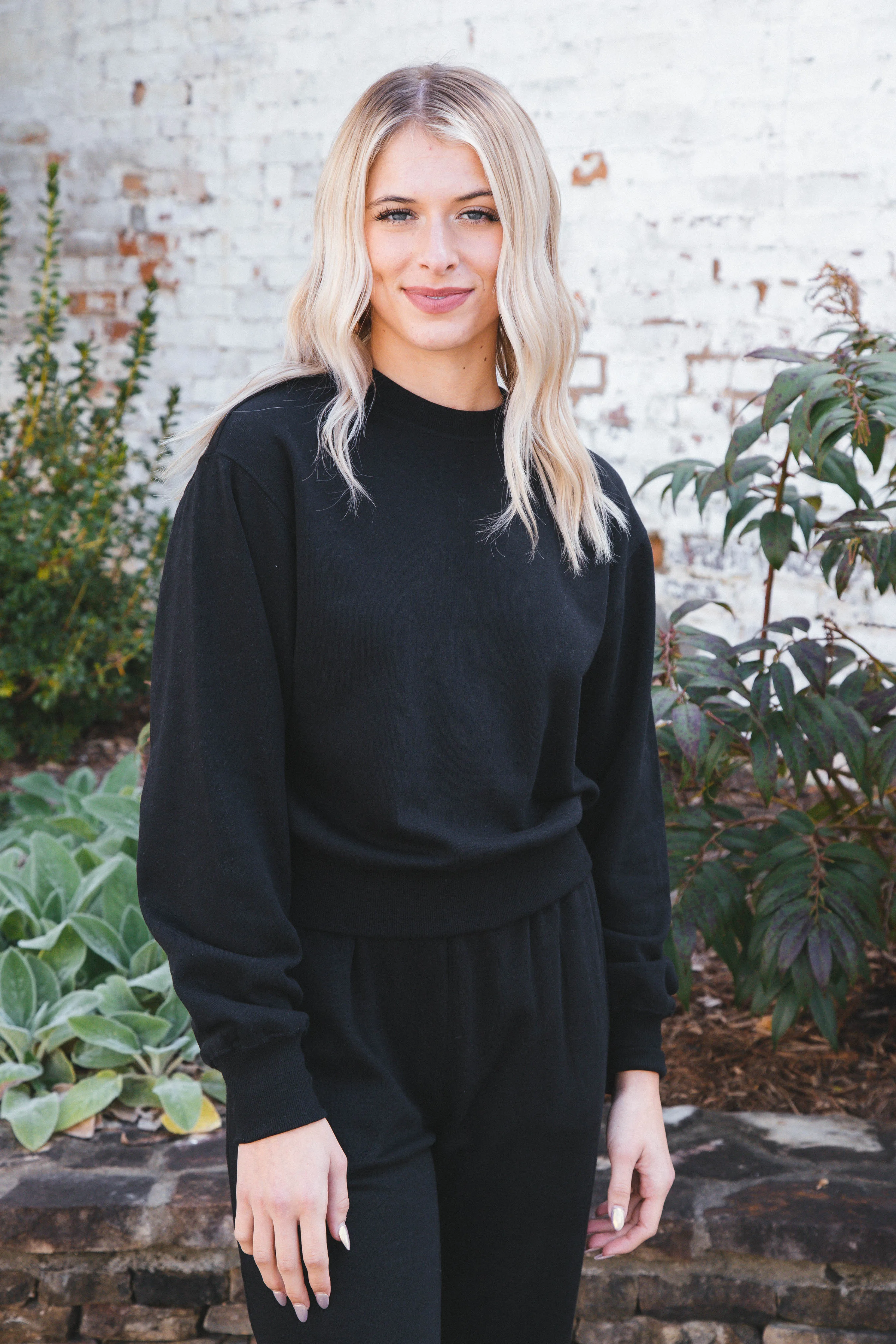 Zora Fleece Basic Sweatshirt, Black
